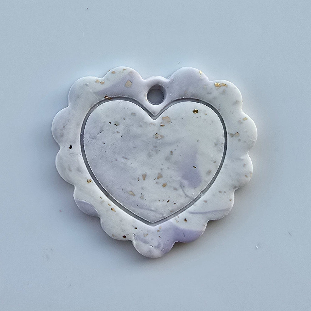 Marbled Scalopped Heart